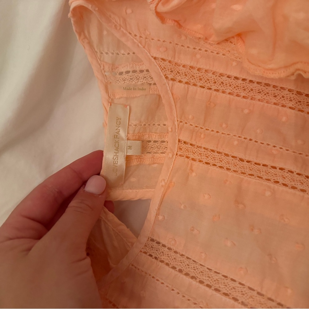 Peach Ruffle Dress - Picture 2 of 2